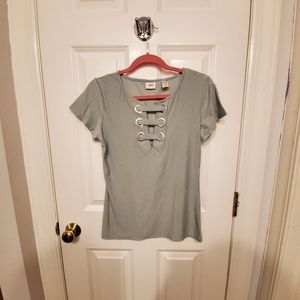 Daytrip light green strap front detail top